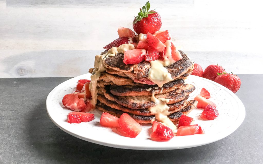 Paleo Erdbeere Pancakes